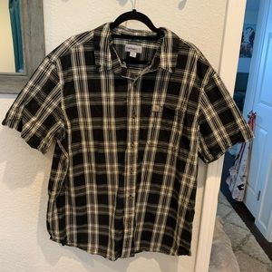 Carhartt Men's Essential Plaid Button Down Short-Sleeve Shirt